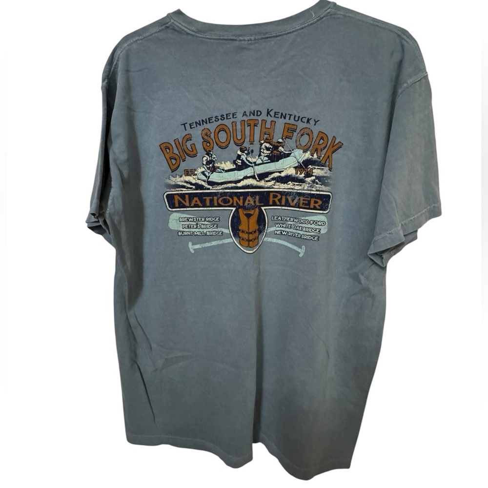 Big South Fork River Tennessee Kentucky White Water Rafting Men’s L T-Shirt MINT